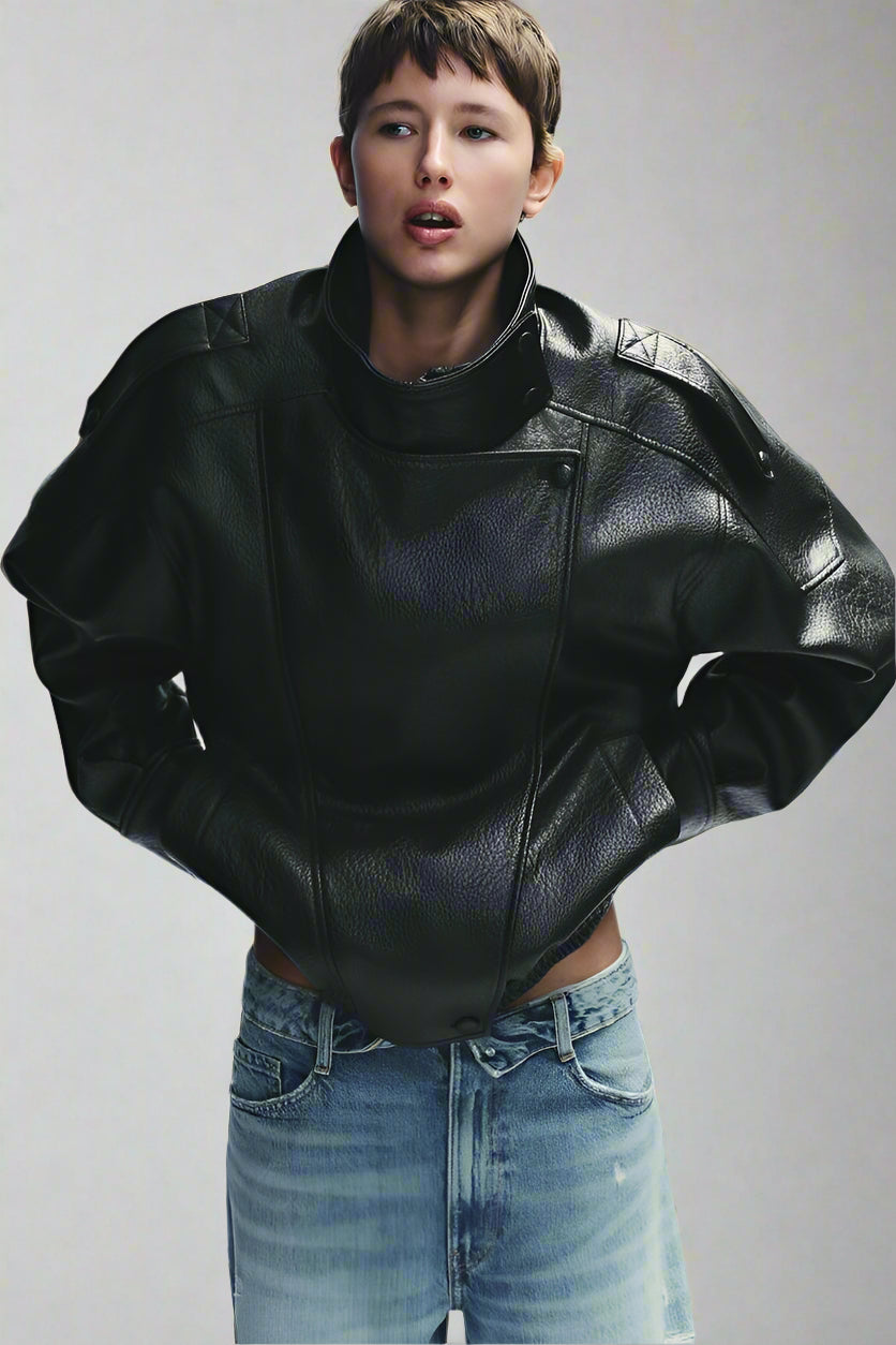 Chaqueta de cuero Nora