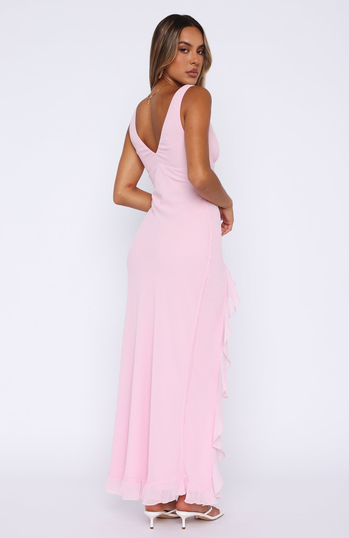 Abella Rüschen-Maxikleid