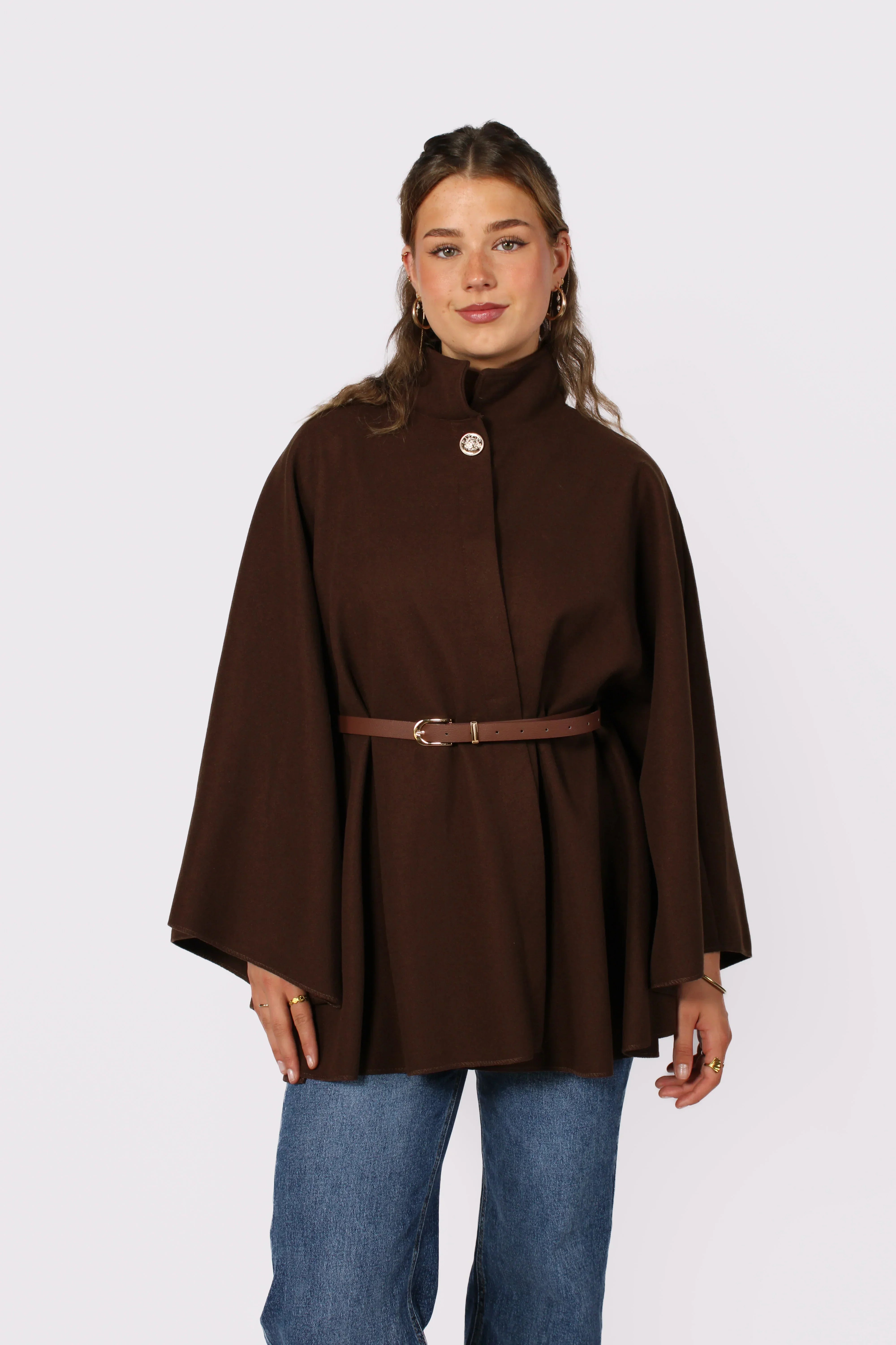 Freya Poncho mit Gürtel
