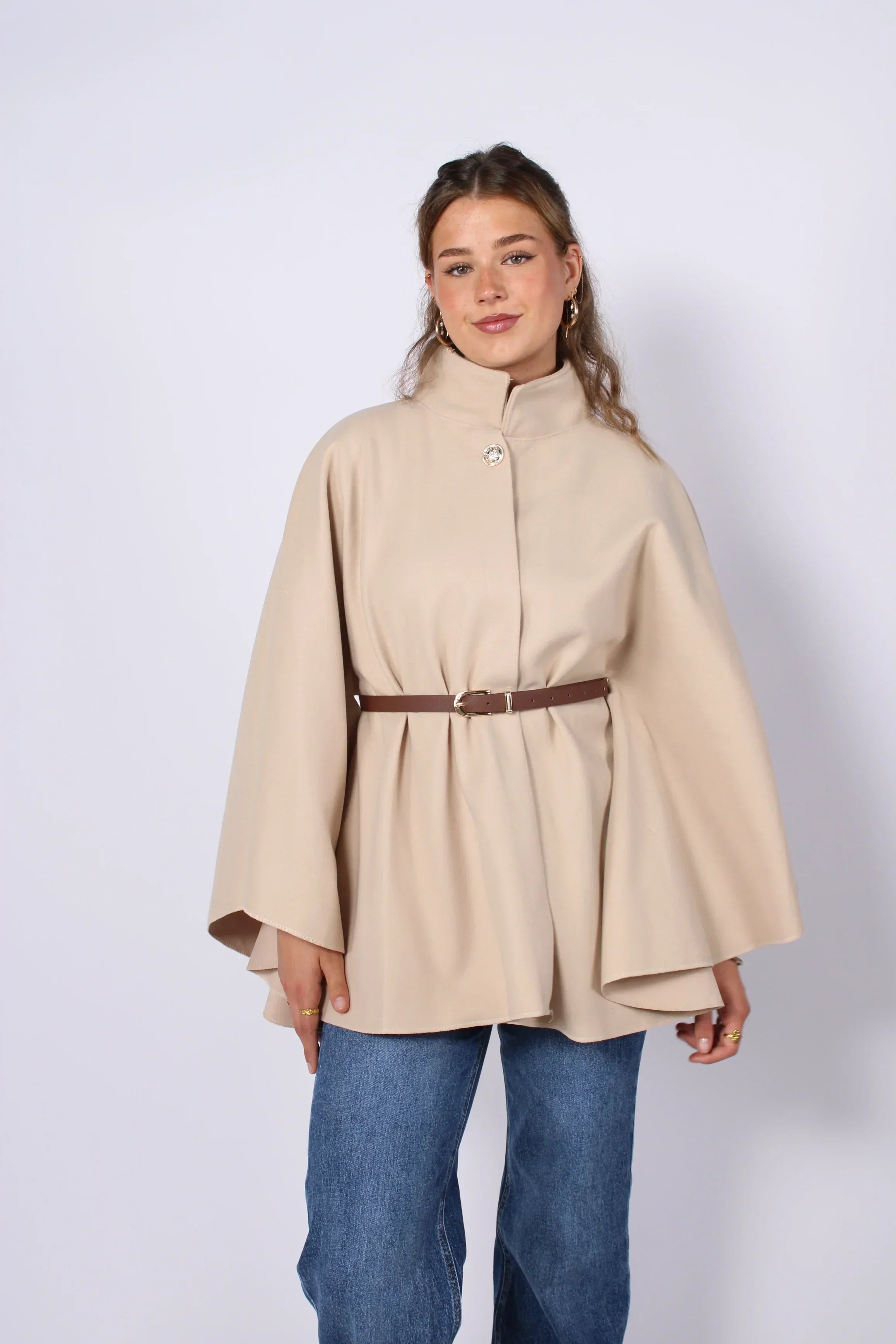 Freya Poncho mit Gürtel