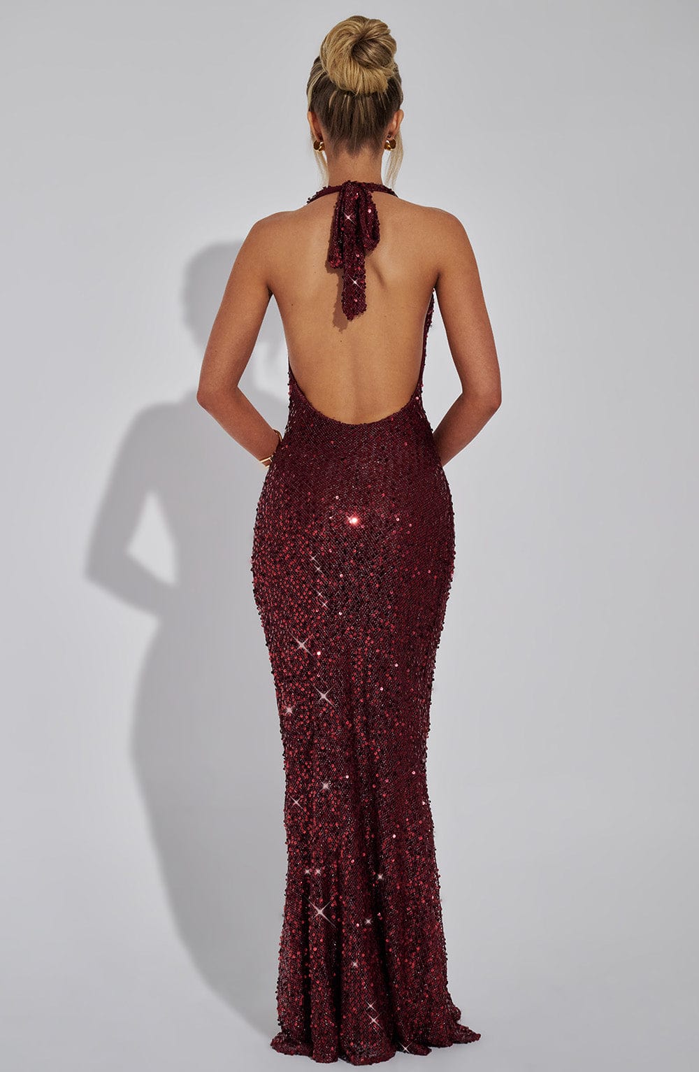 Rubinrotes Maxikleid