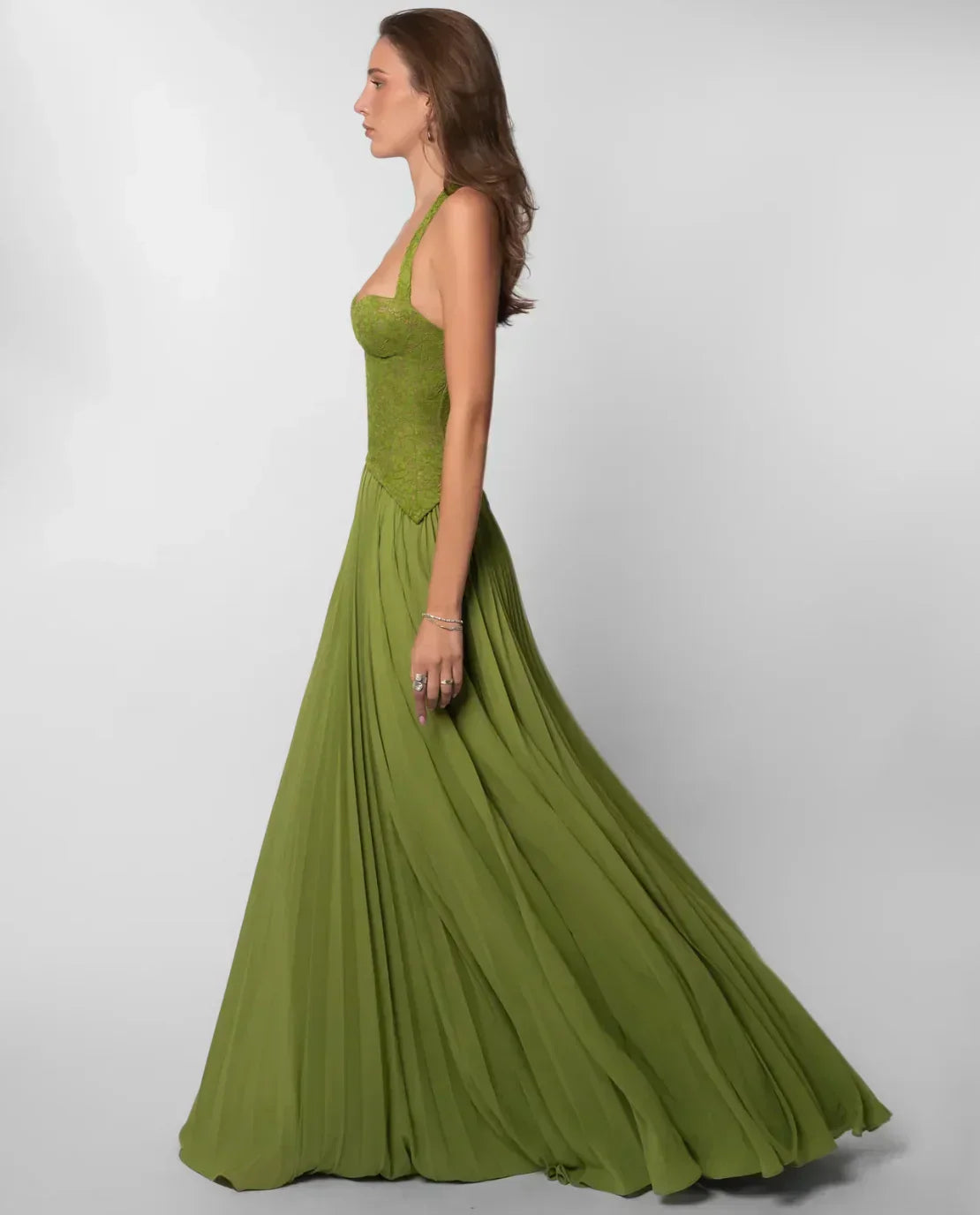 Vestido largo Daria Esmeralda