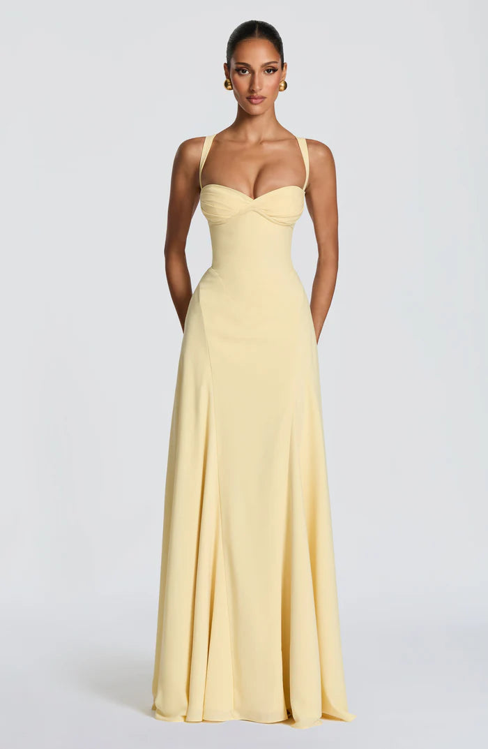 rihanna maxi dress How Rihanna Wears Brock Collection's Maxi Dress With Dior