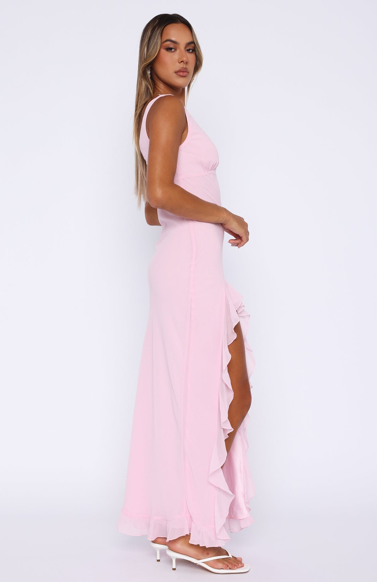 Abella Rüschen-Maxikleid
