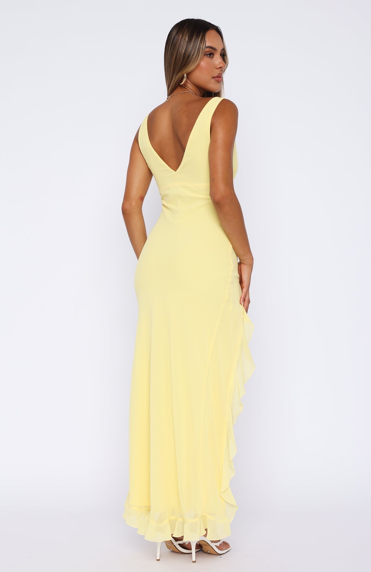 Abella Rüschen-Maxikleid