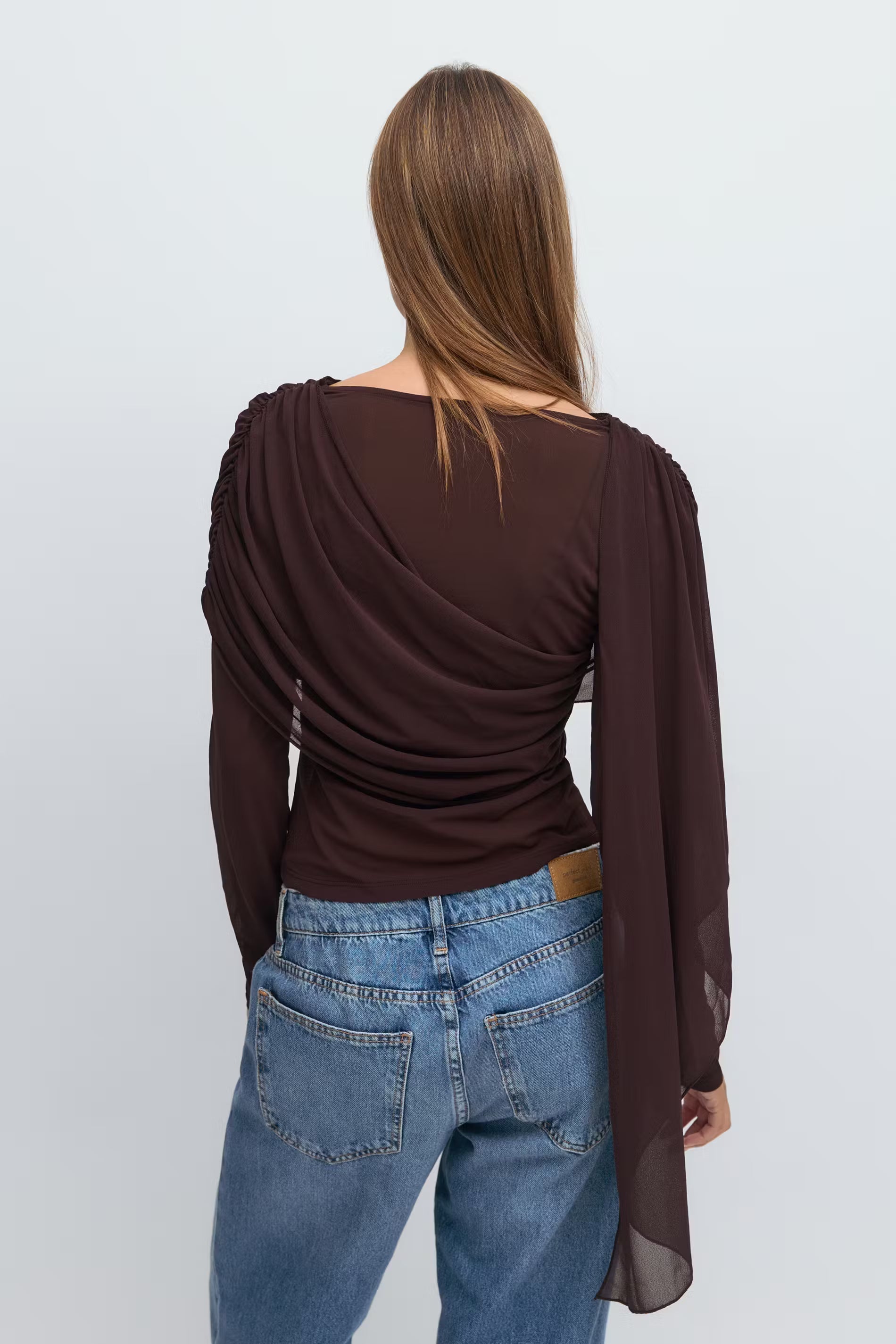 Long sleeve shawl top - Edel Essential