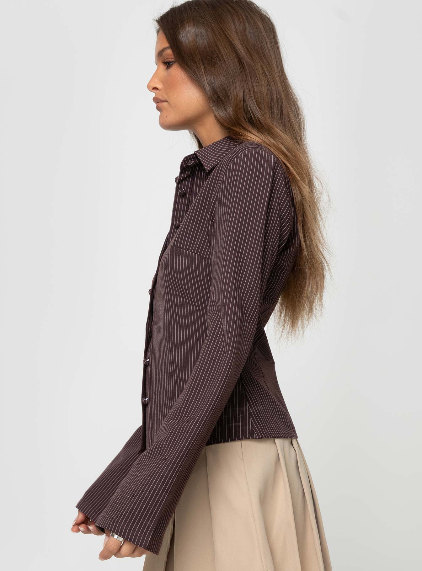 Blusa Jess Pinstripe