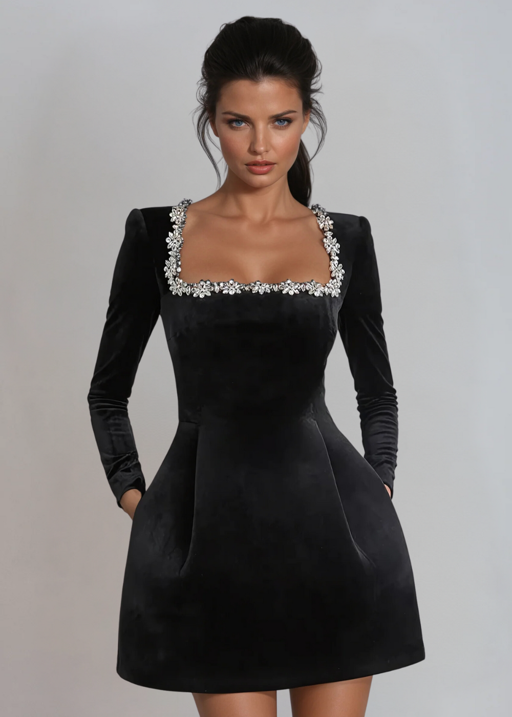 Minivestido de terciopelo Jolie