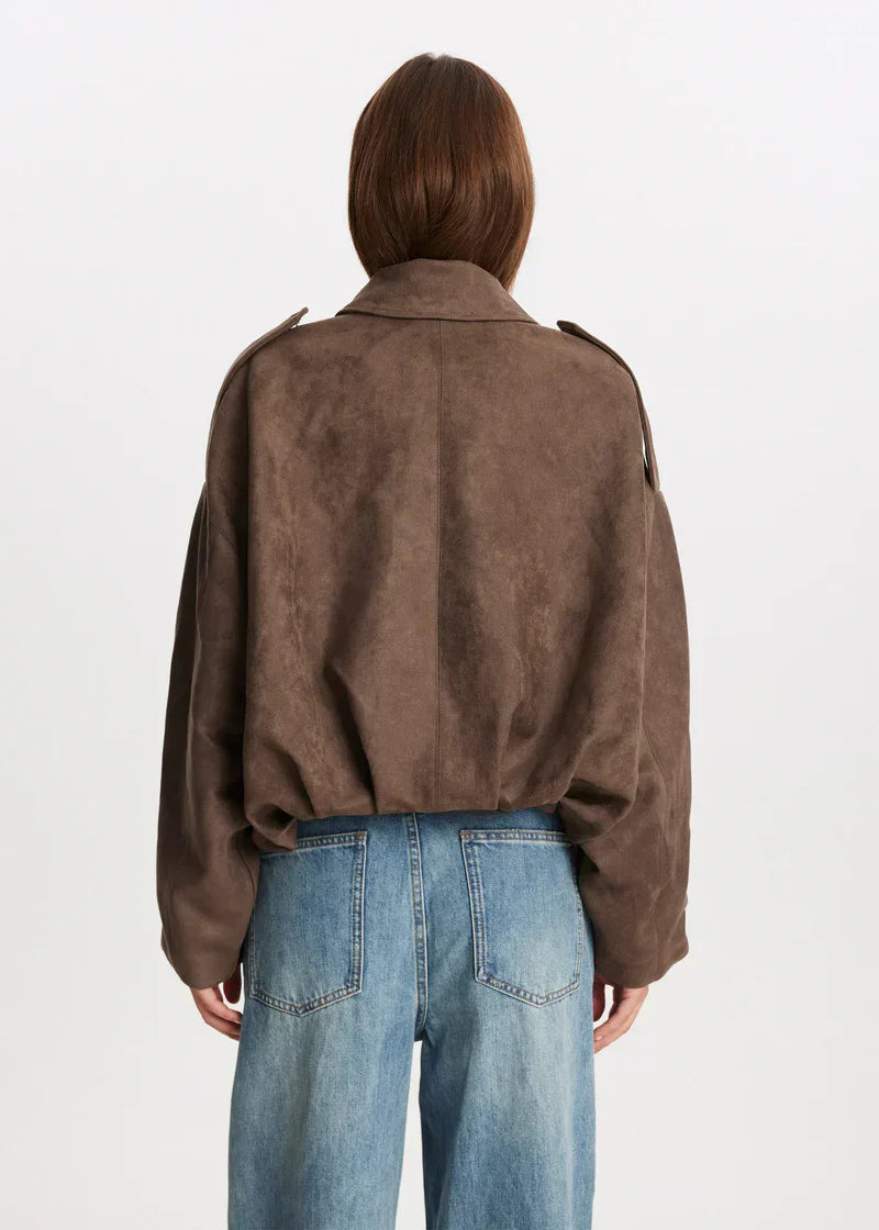 Elina Wildleder-Bomberjacke