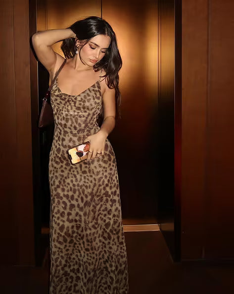 Leoparden-Maxikleid