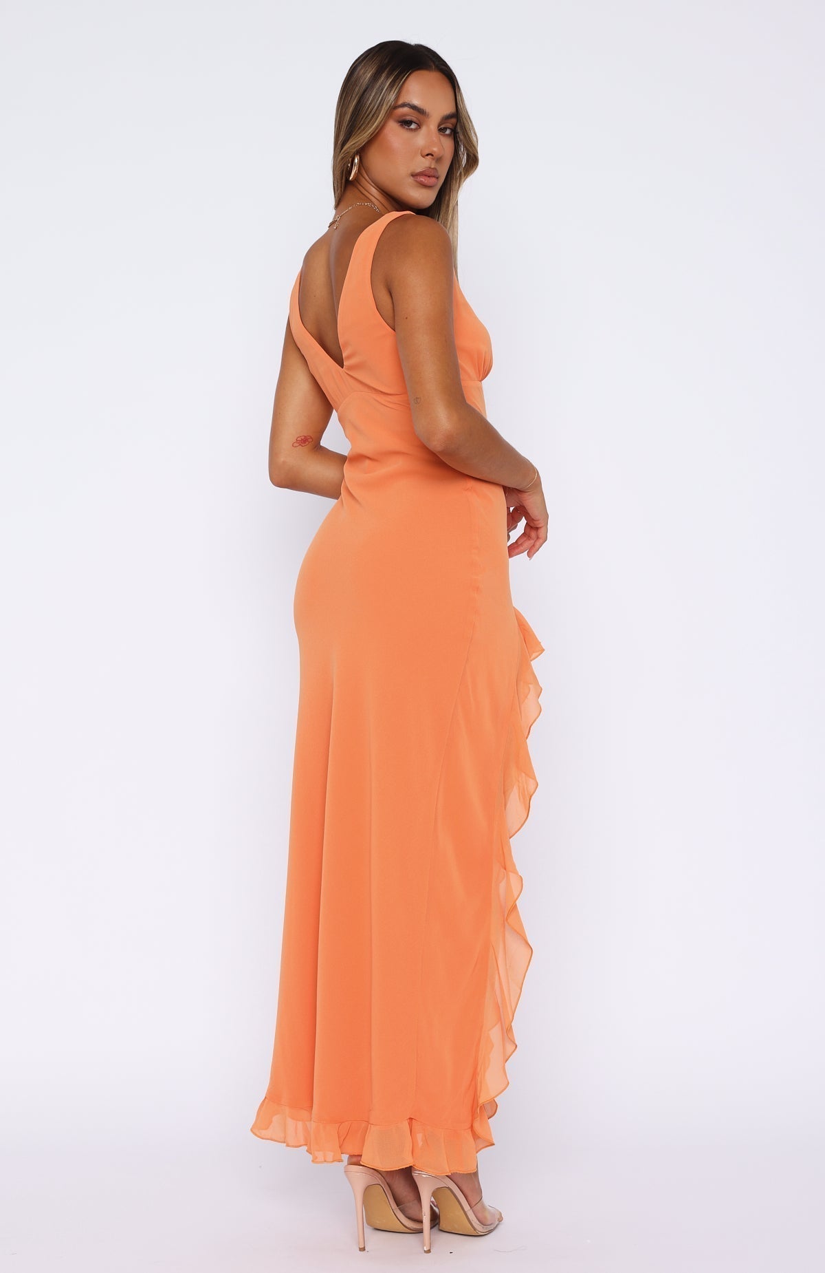 Abella Rüschen-Maxikleid
