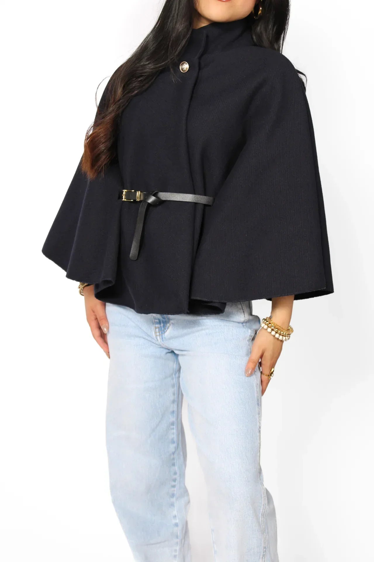 Nova Belted Cape Poncho