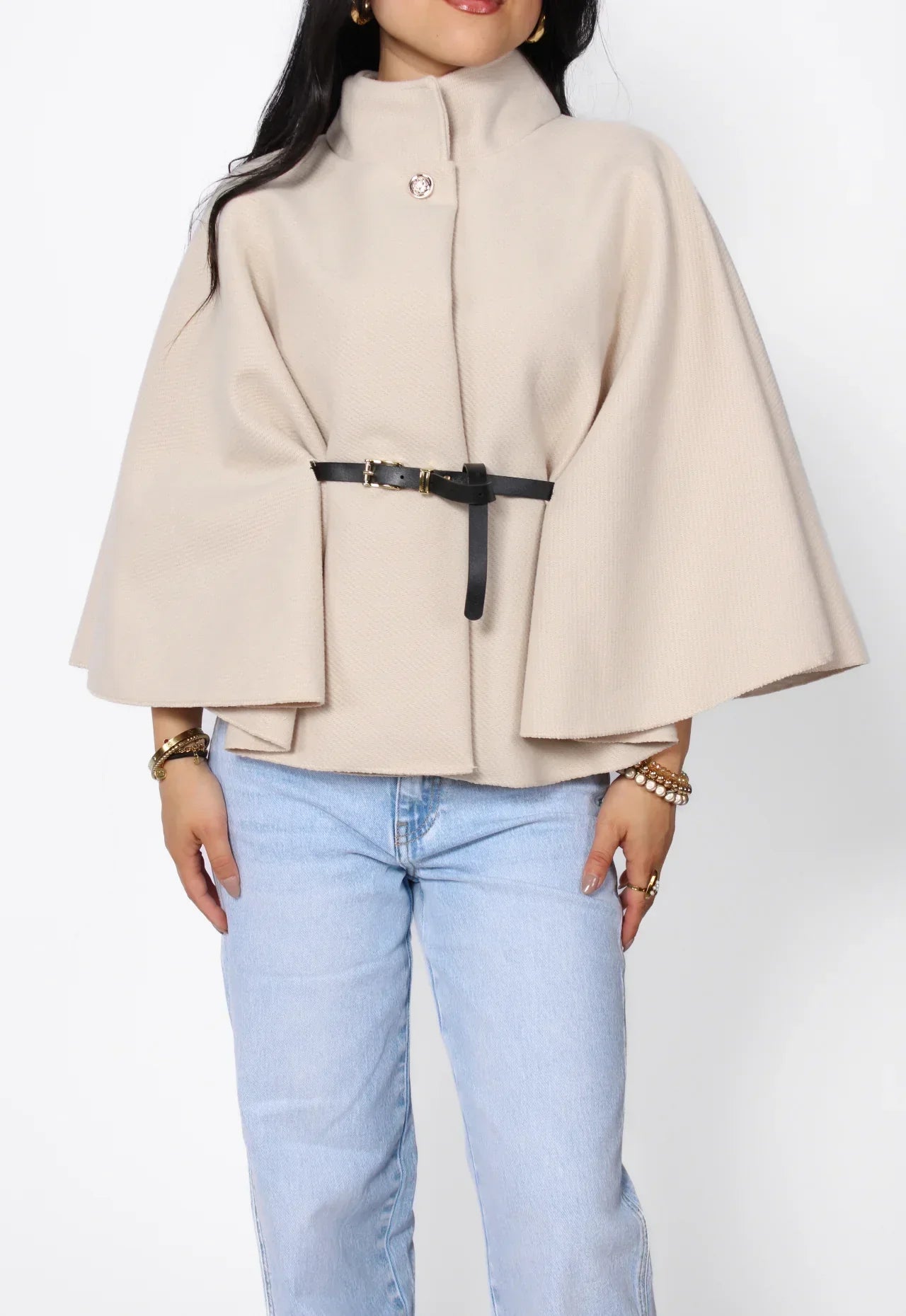 Nova Belted Cape Poncho