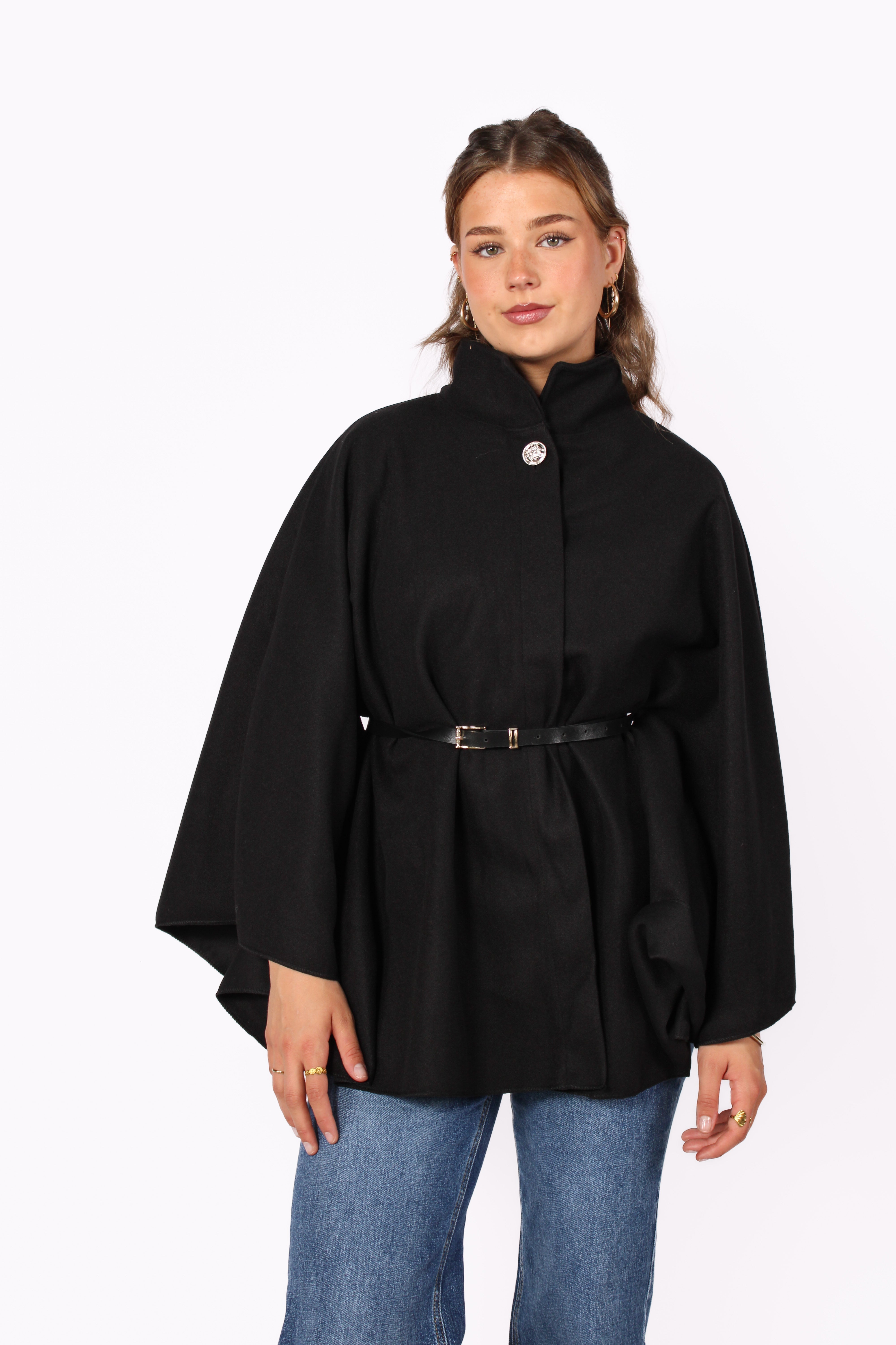 Freya Poncho mit Gürtel