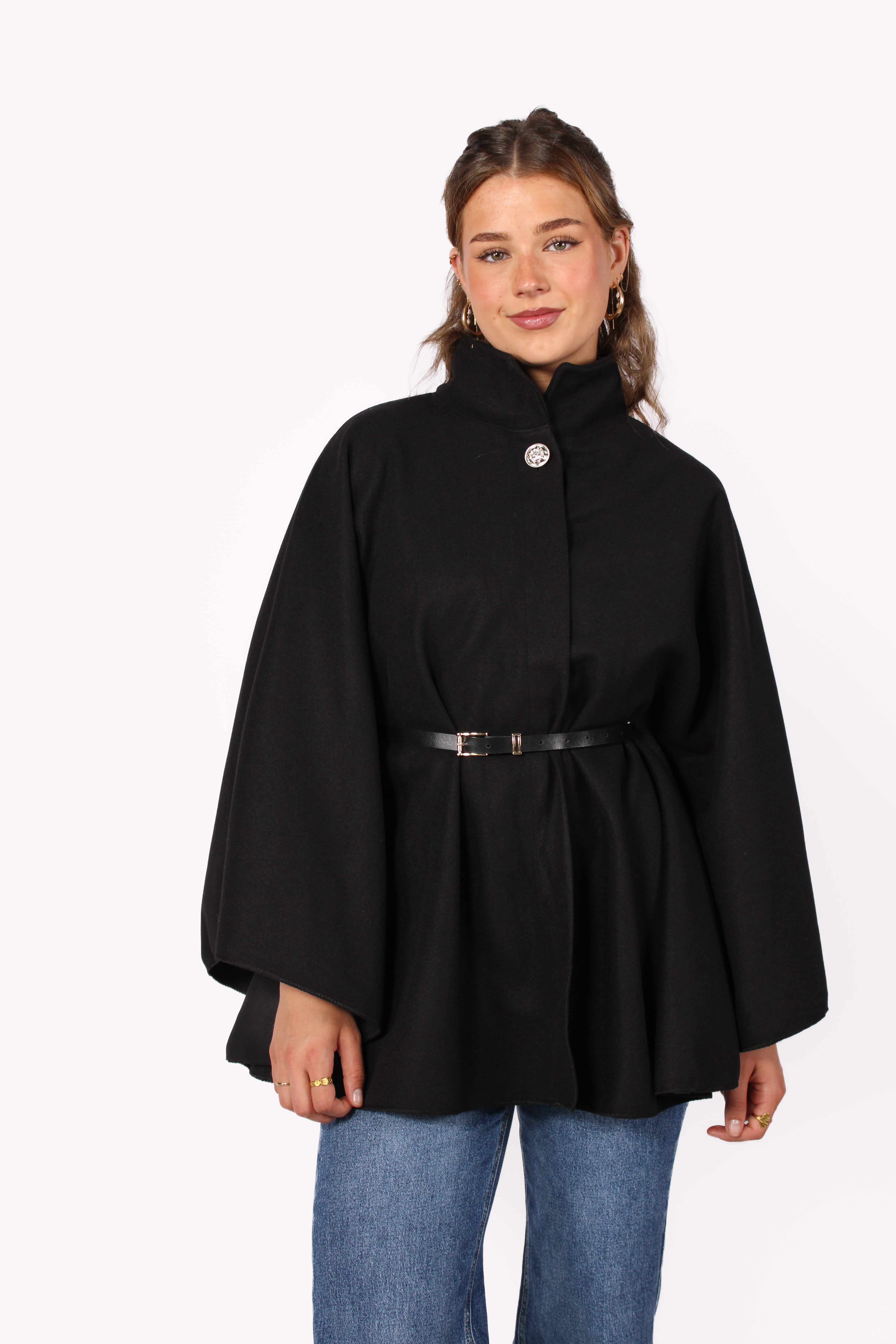 Freya Poncho mit Gürtel