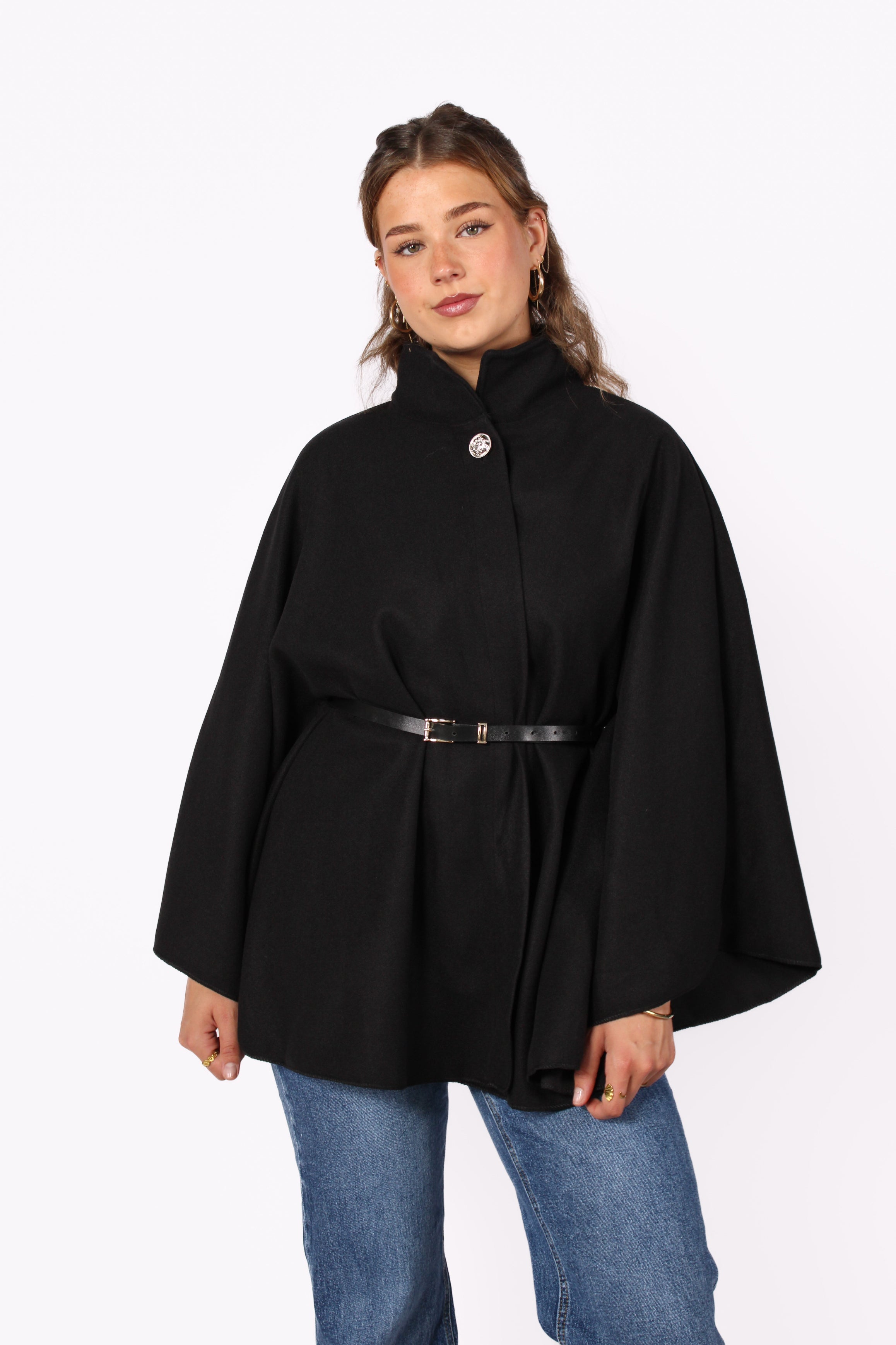 Freya Poncho mit Gürtel