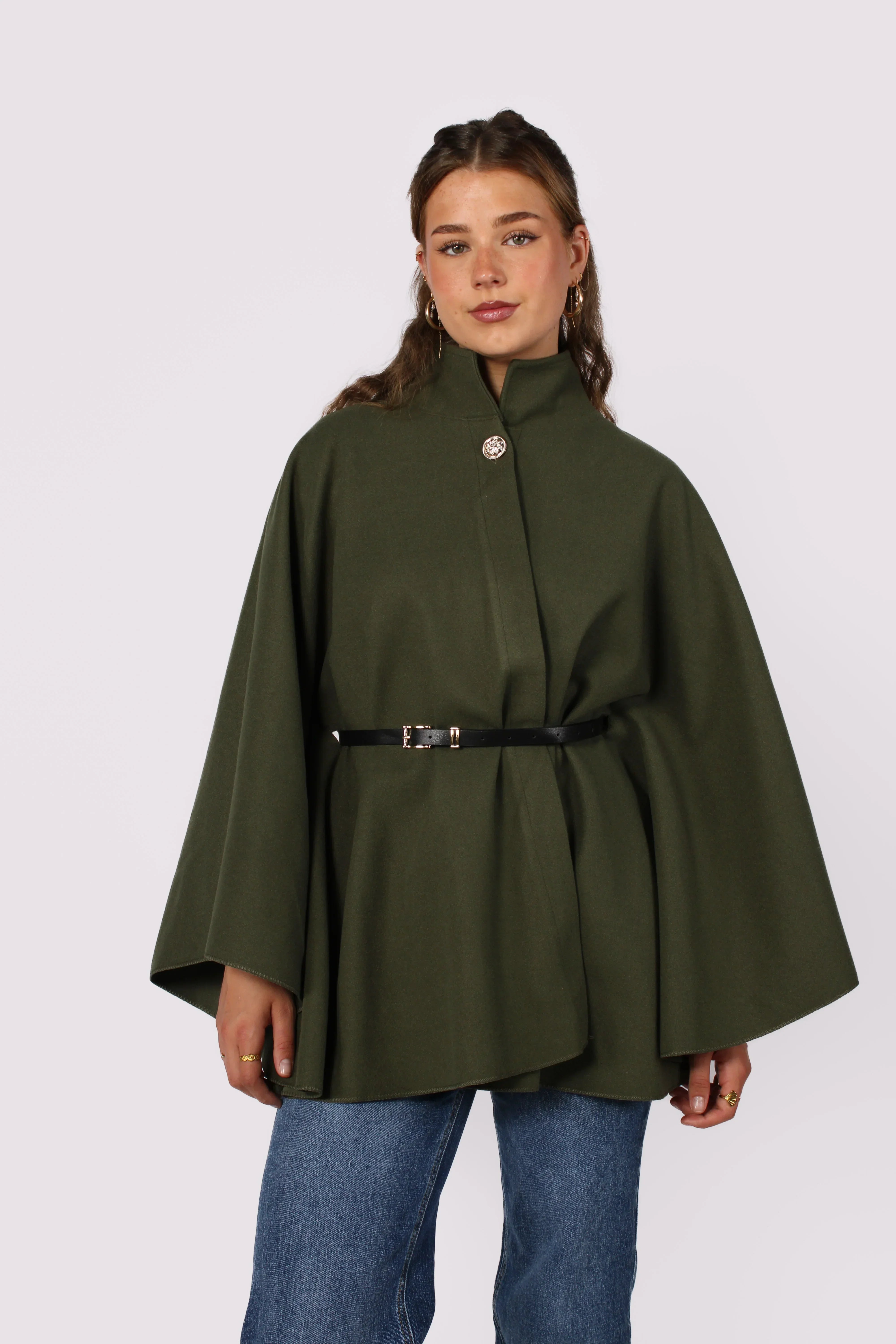 Freya Poncho mit Gürtel