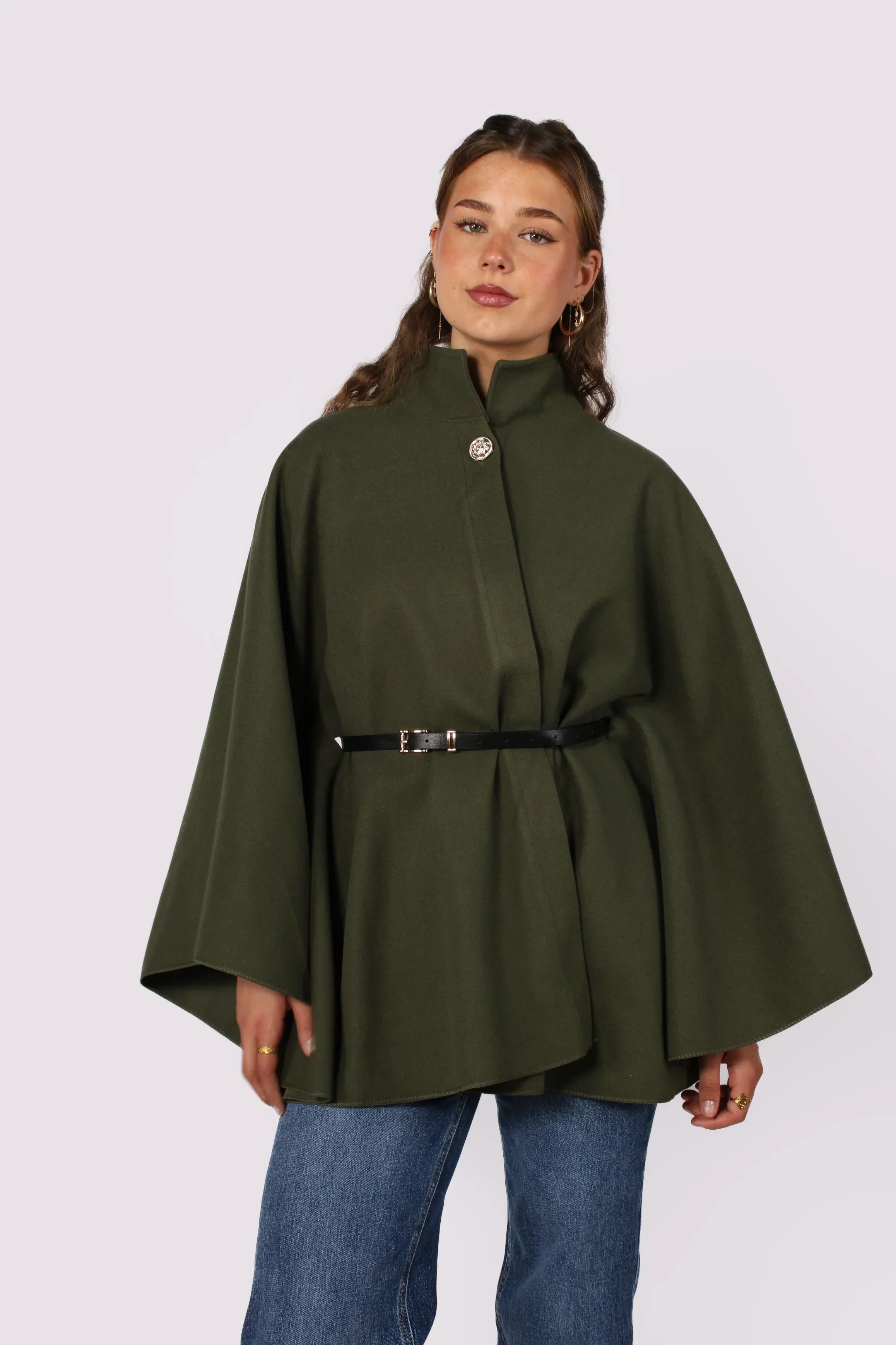Freya Poncho mit Gürtel
