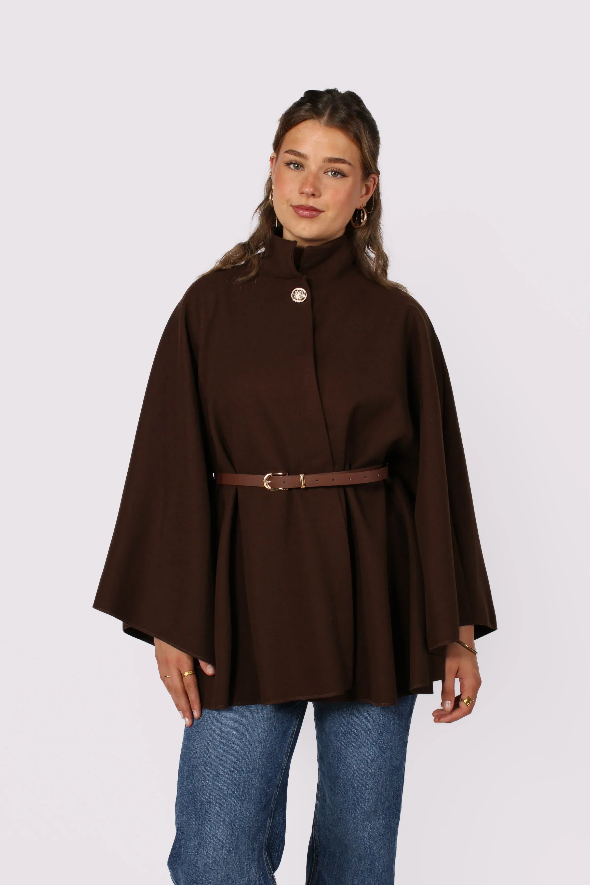 Freya Poncho mit Gürtel