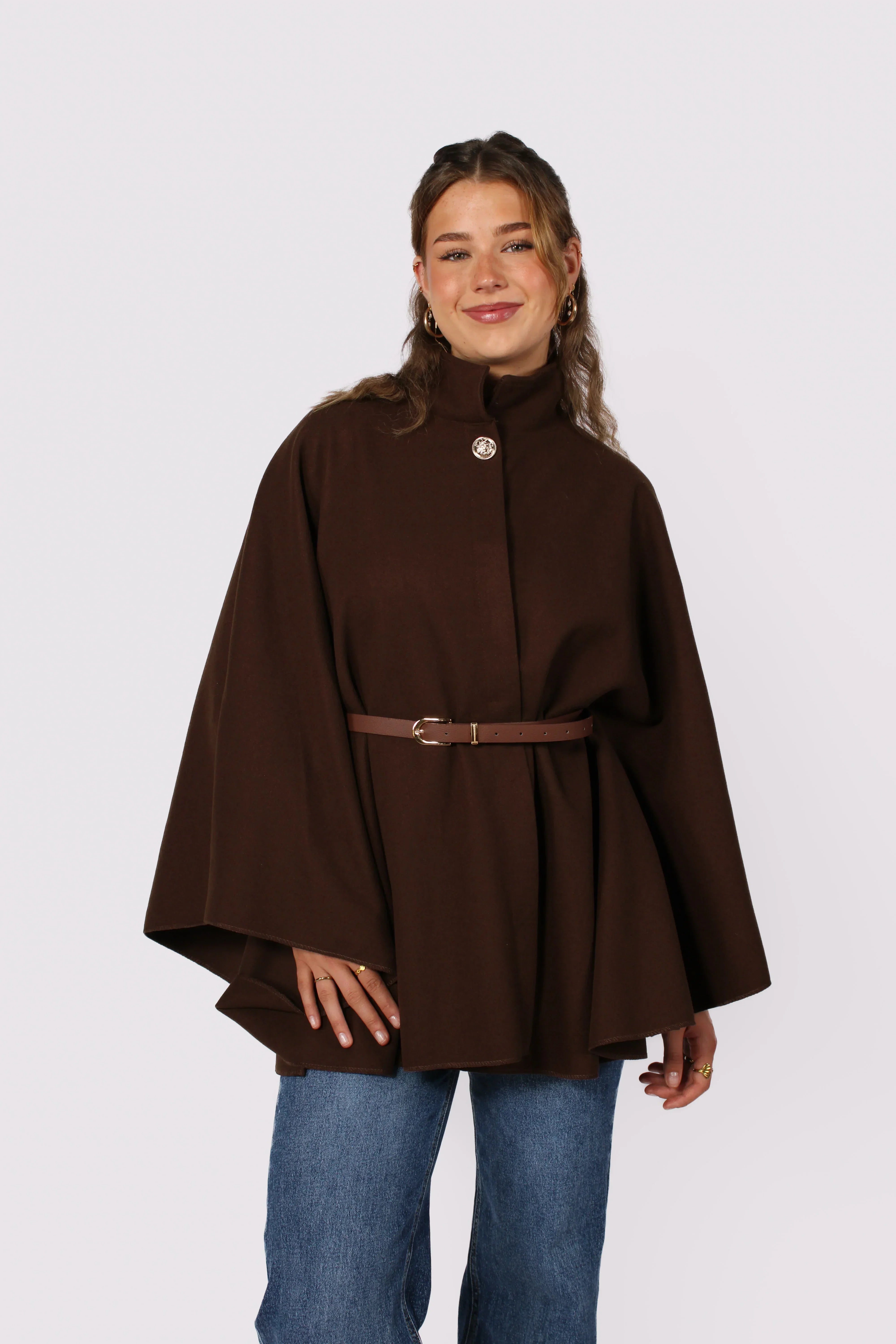 Freya Poncho mit Gürtel