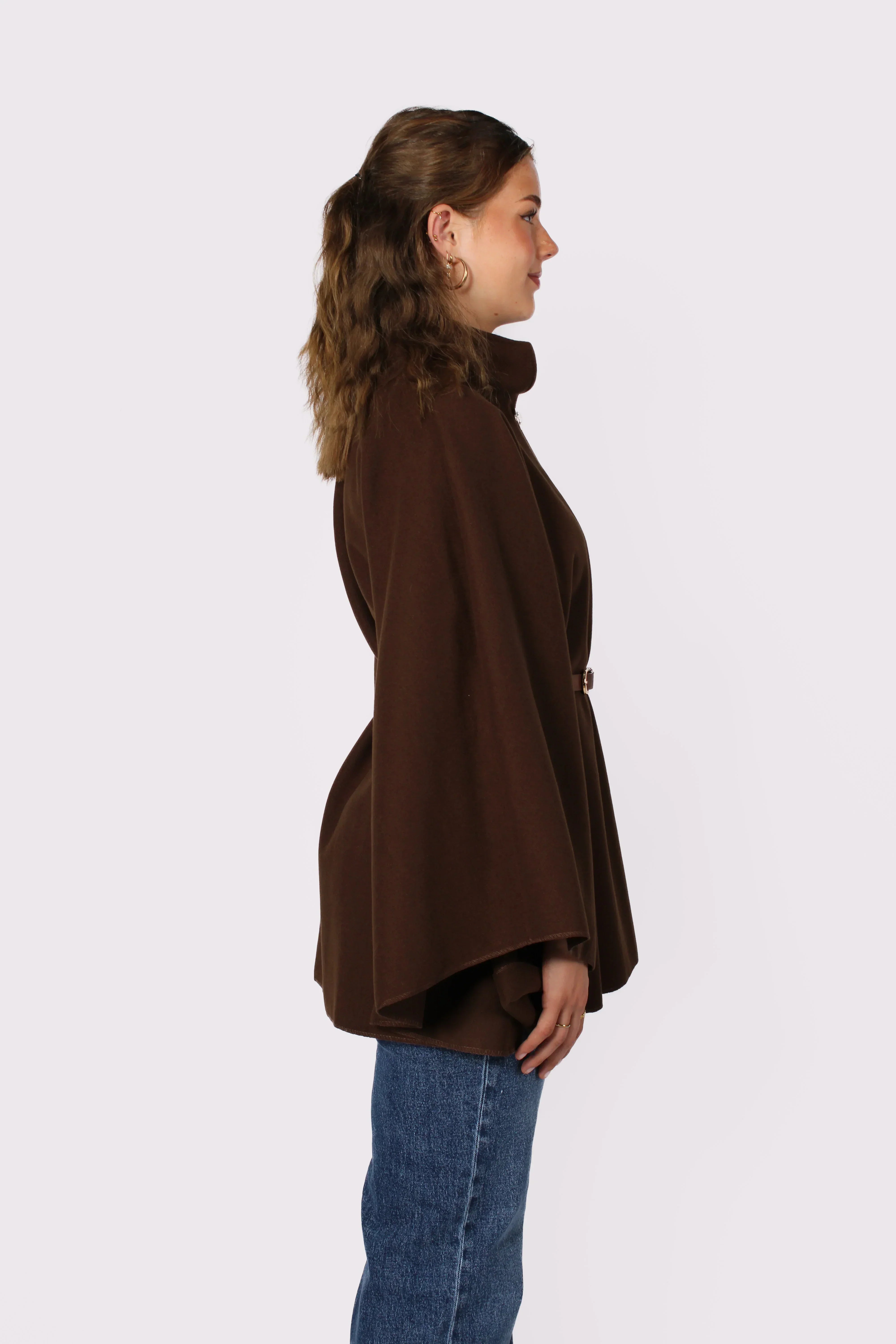 Freya Poncho mit Gürtel