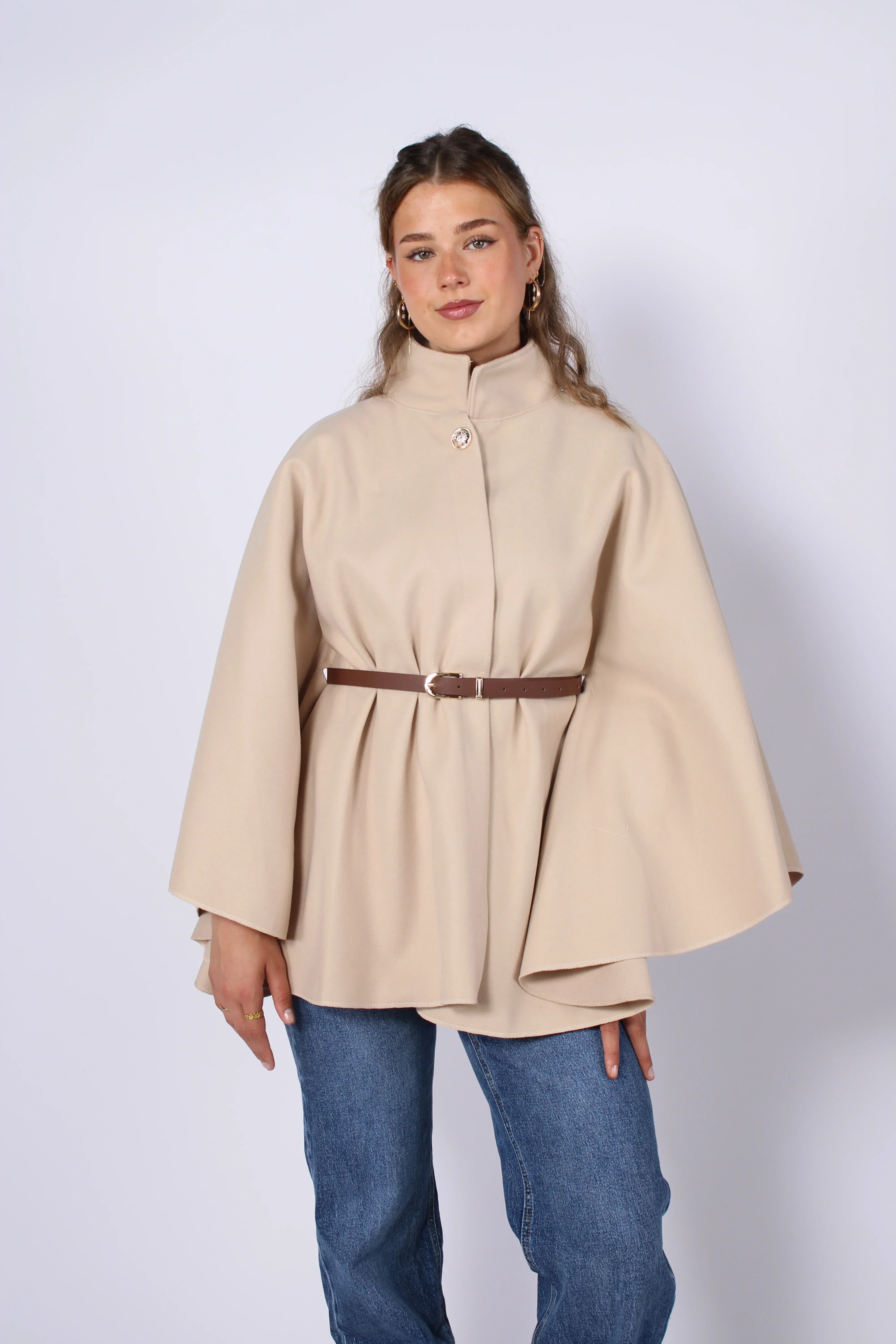 Freya Poncho mit Gürtel