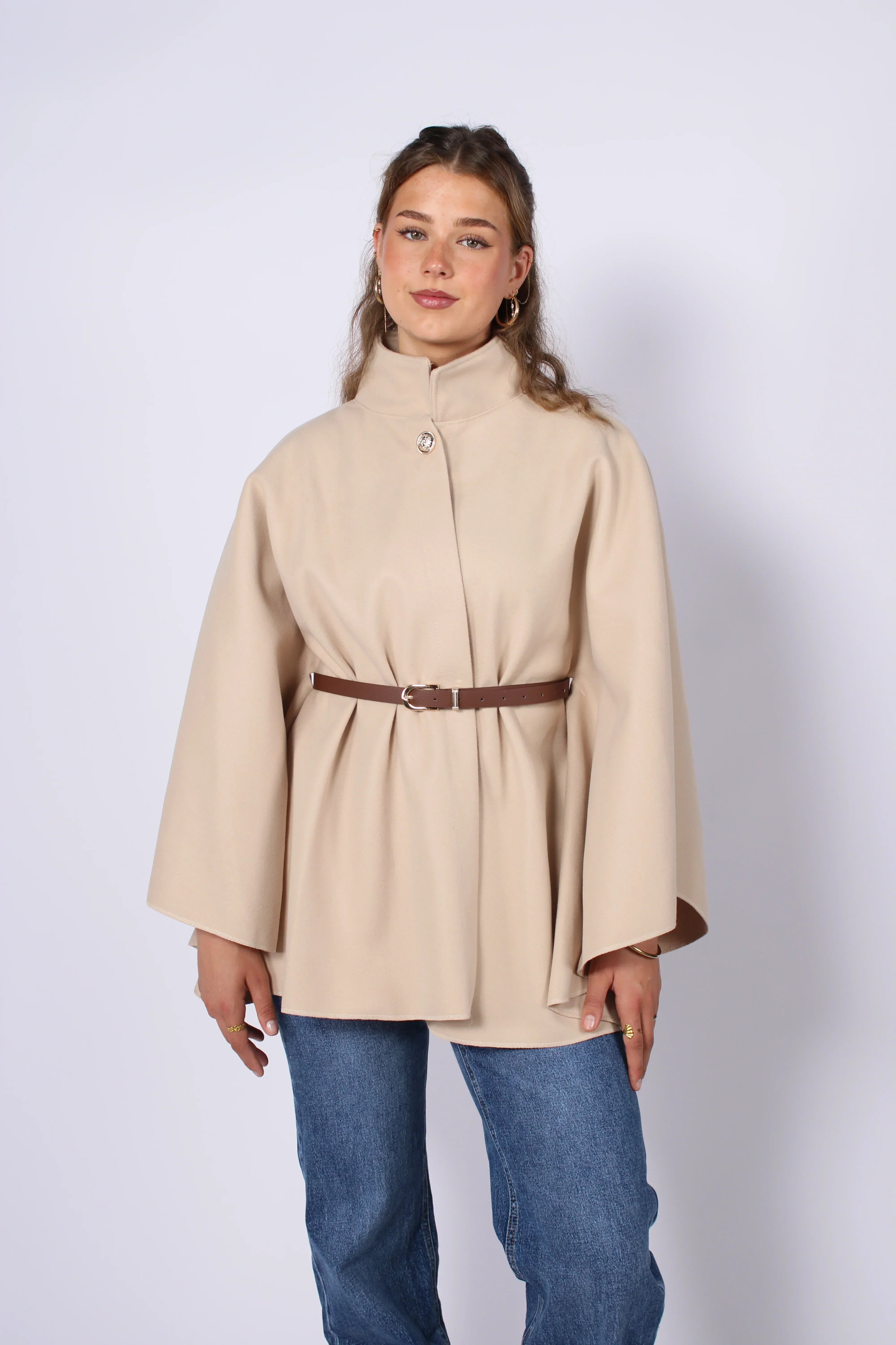 Freya Poncho mit Gürtel