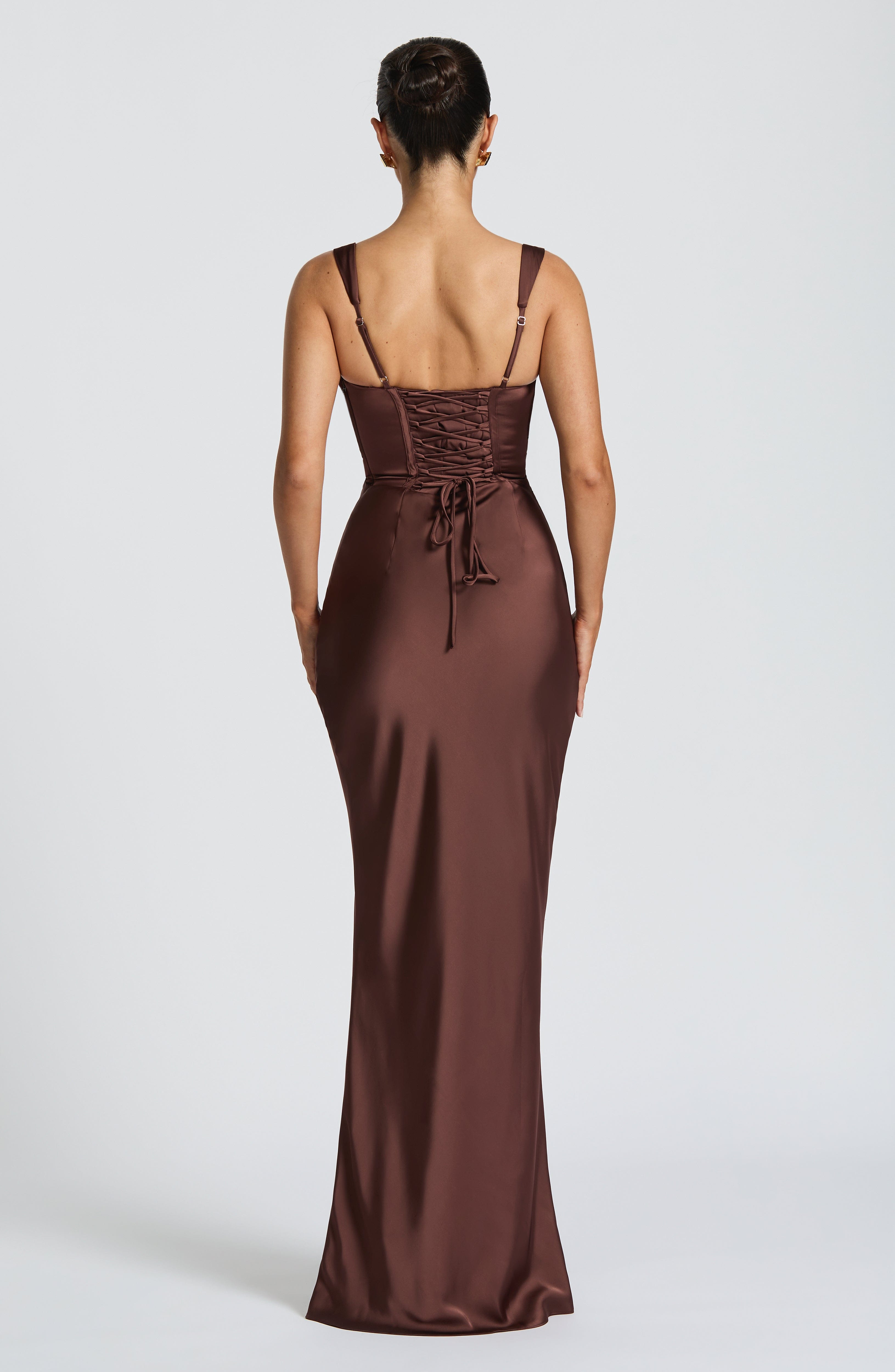 Elara Satin Maxikleid